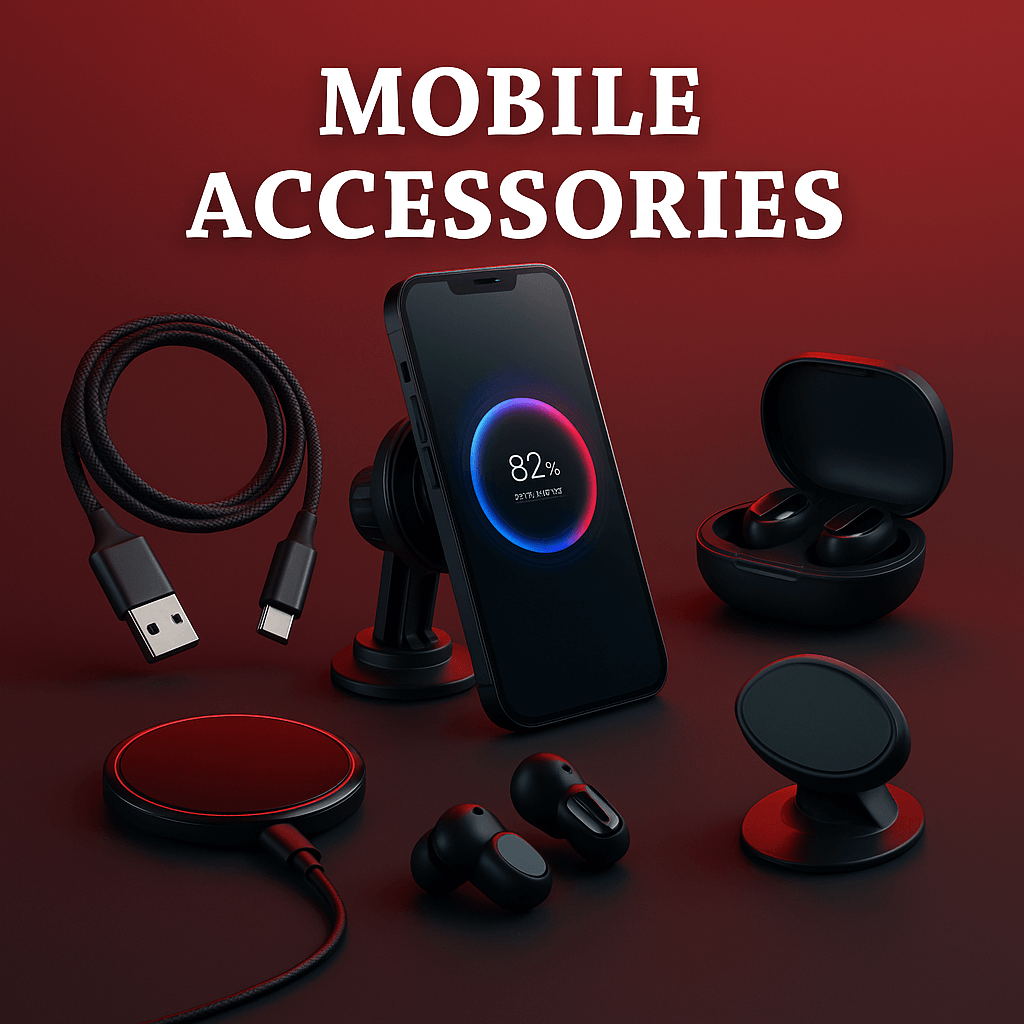 Mobile phone accessories – charging cables, mounts, holders, and wireless gadgets