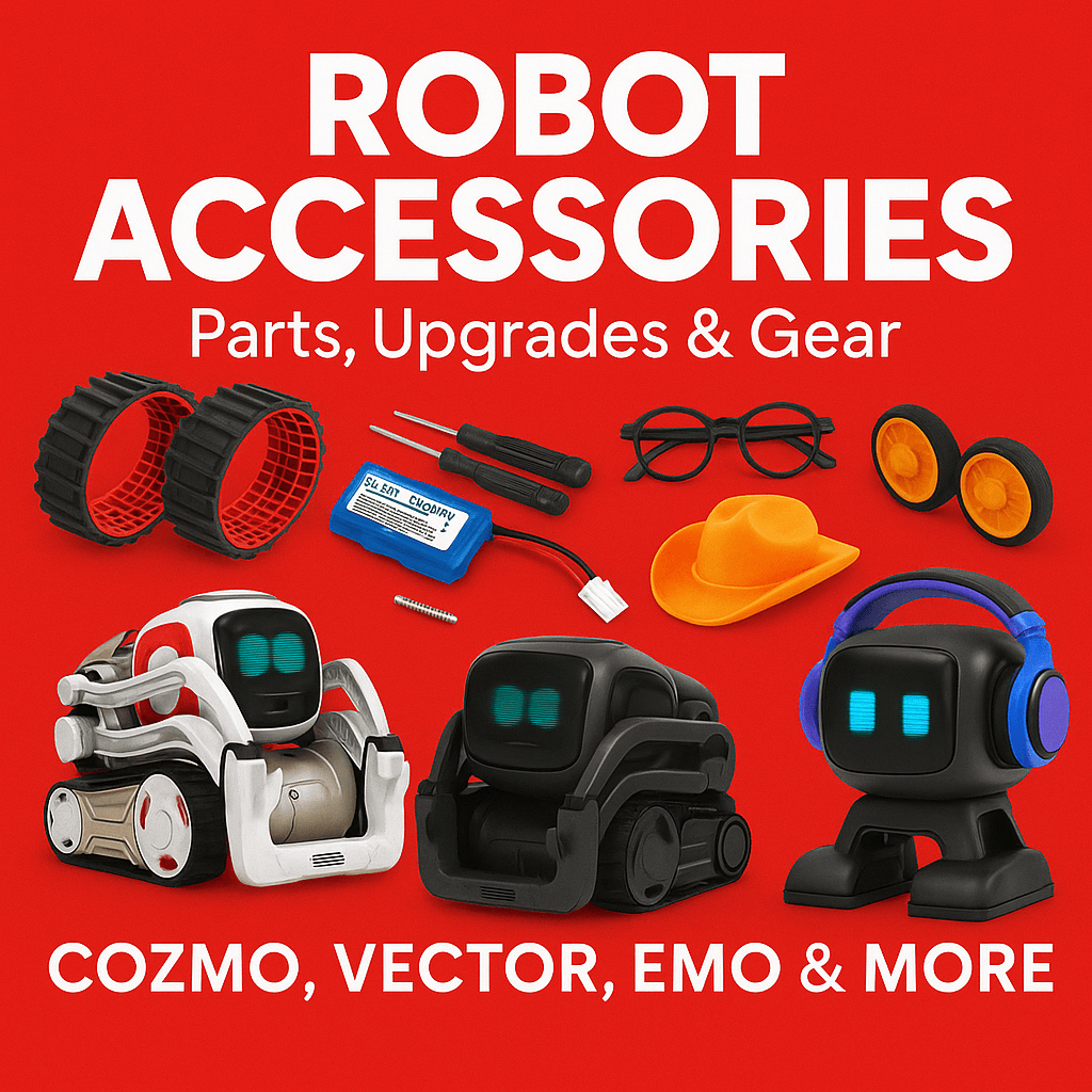 Robot accessories including Cozmo and Vector cables, parts, and repair kits – UK store