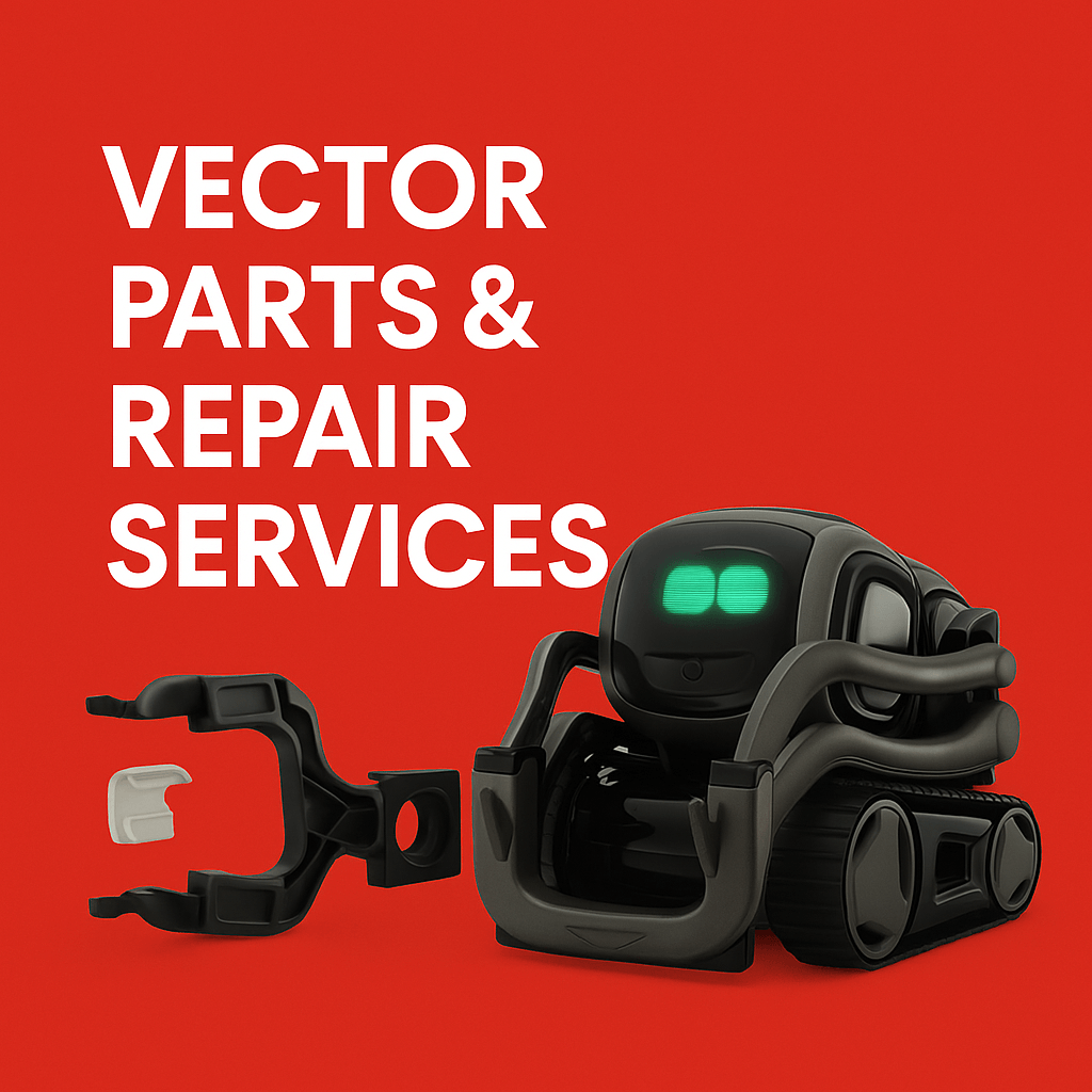 Vector robot parts and repair services – battery, mic, backplate, UK repairs