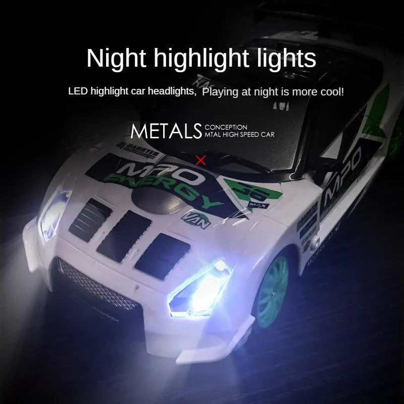 2.4G RC Drift Car with LED Lights - 4WD Remote Control Racing Toy GTR AE86 for Kids, Ideal Christmas Gift - Chys Thijarah