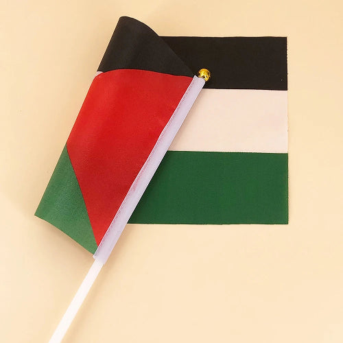 palestine handheld flag lightweight mini polyester flag with pole