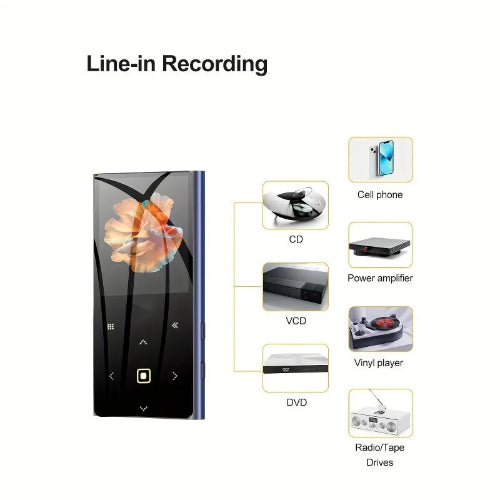 32GB digital music player compact portable audio device for travel