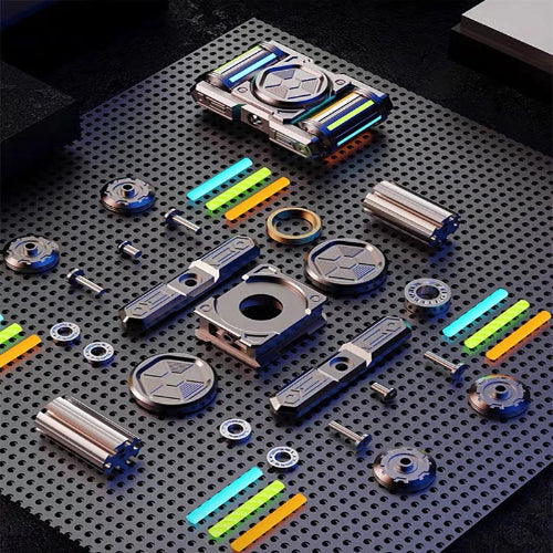 Fidget Spinne Luminous Tank Roller parts and accessories including glow tubes and bearing tools