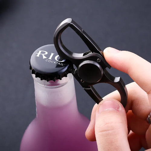 metal fidget toy UK stainless steel spinner keyring – compact cylindrical design