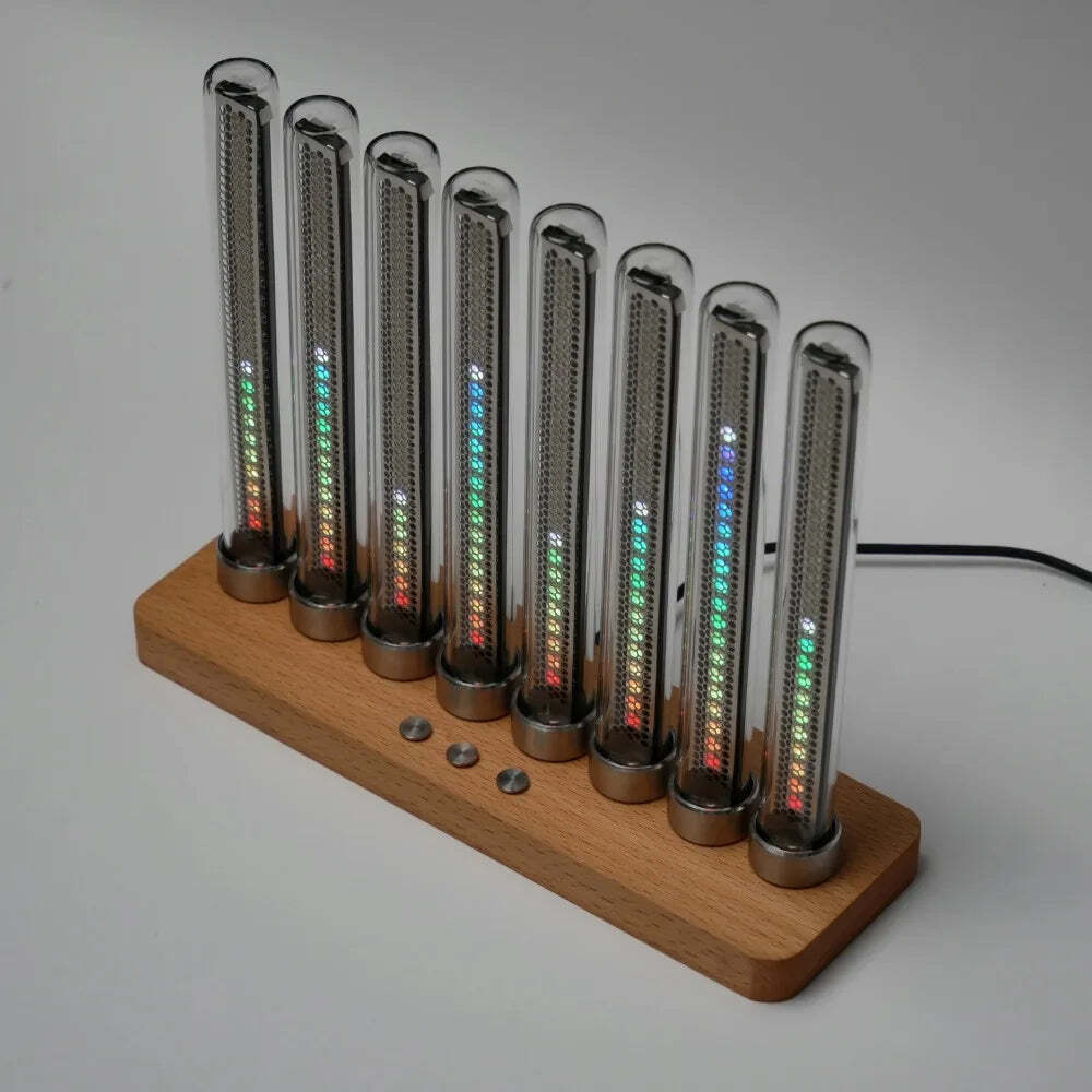 Analog Cyberpunk Music Spectrum VU Meter LED Ambient Light - Retro Glow Tube Pic - Chys Thijarah