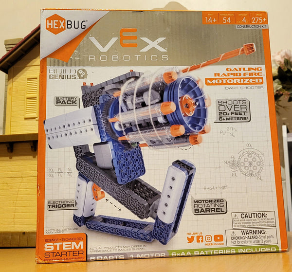 HEXBUG VEX ROBOTICS GATLING RAPID FIRE MOTORIZED DART SHOOTER 275 pieces Age 14+ - Chys Thijarah