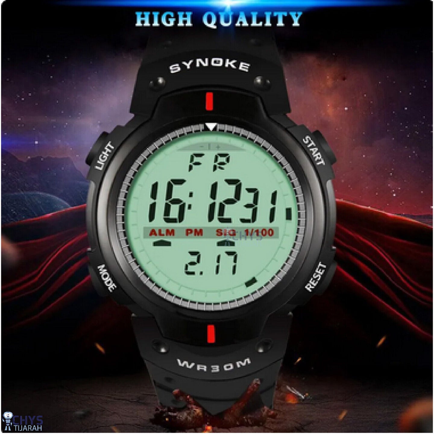 Synoke Men Electronic Watch Sports For Men Waterproof Luminous Multi Function - Chys Thijarah