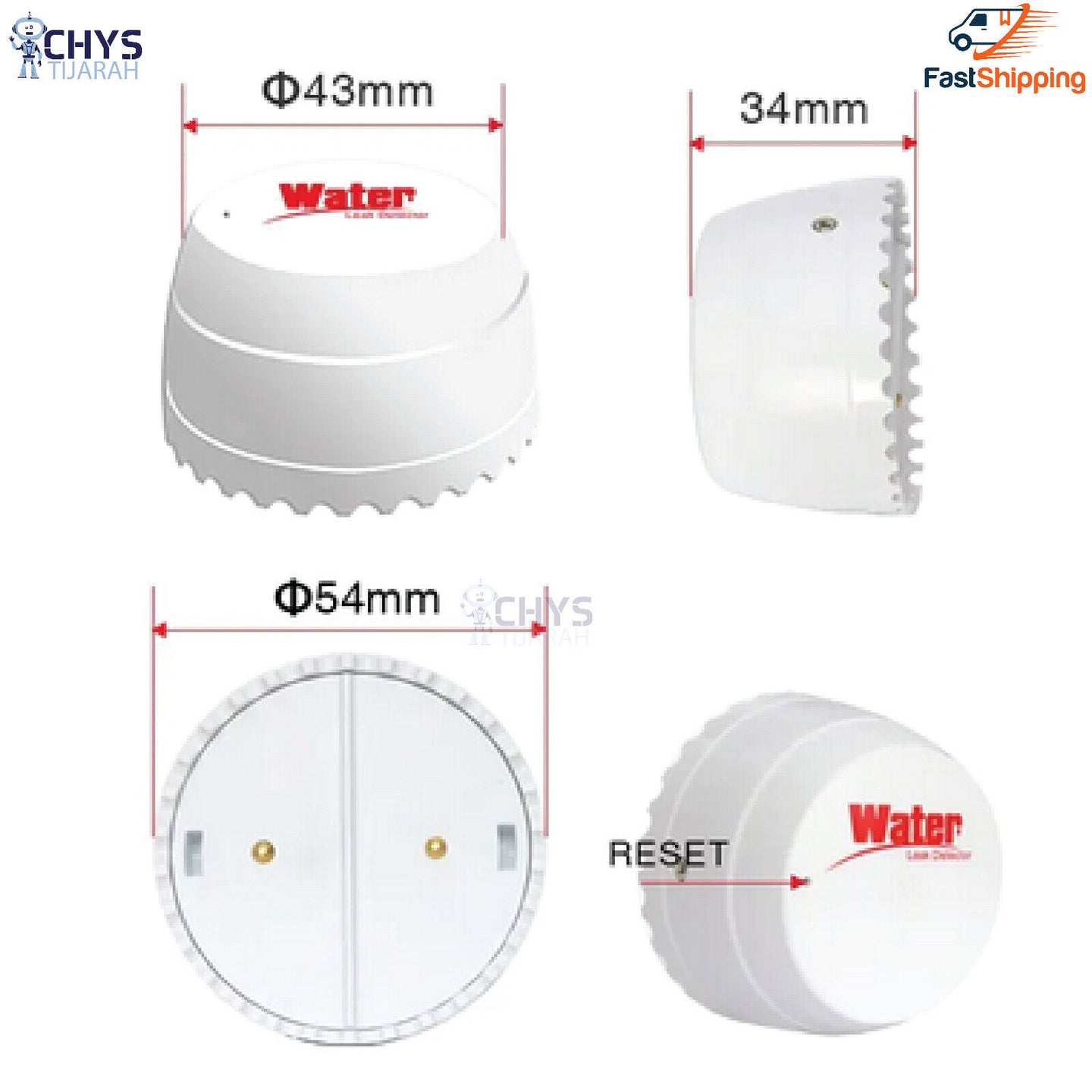 Water Leak Detector Water Flood Sensor Smart Life APP Remote Monitoring - Chys Thijarah