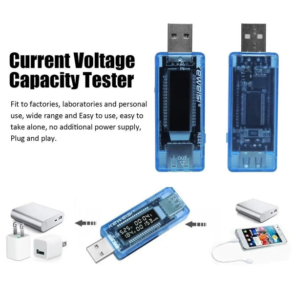 LCD Detector USB Volt Current Voltage Doctor Charger And Play Power Bank Tester - Chys Thijarah