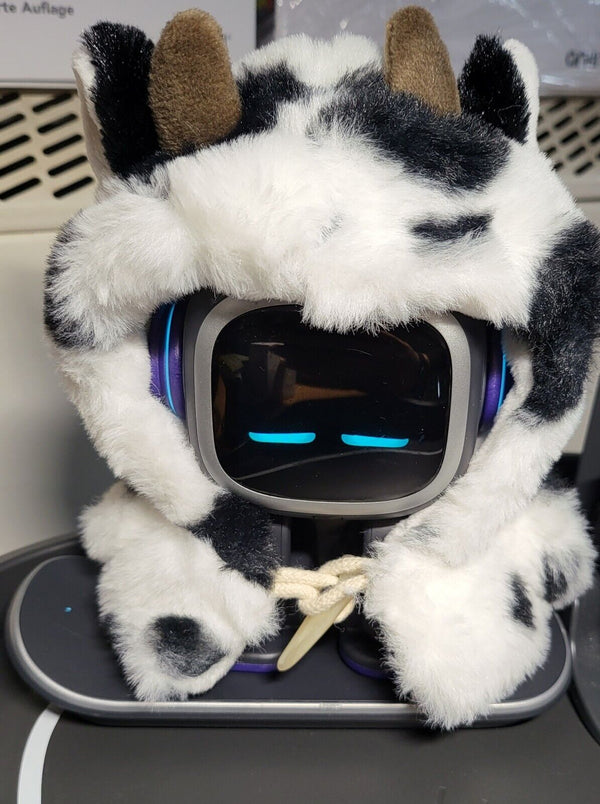 BRAND NEW EMO Living AI- desktop pet robot toy + Cow clothe +Stickers - Chys Thijarah