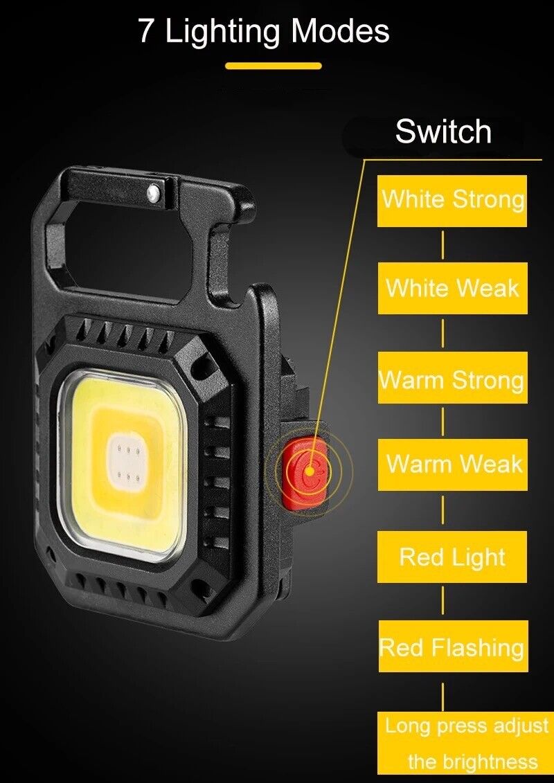 Mini LED Magnetic COB EDC Camping Pocket Rechargeable Light 800L - Chys Thijarah