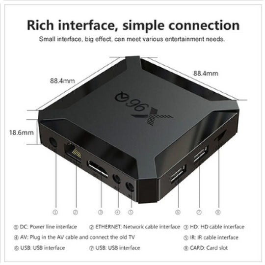 Allwinner H313 Quad Core 4K 2.4G Wifi Google Player Youtube X96 1GB 8GB Set - Chys Thijarah