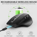 Multi device Rechargeable wireless bluetooth vertical side wheel gaming mouse - Chys Thijarah