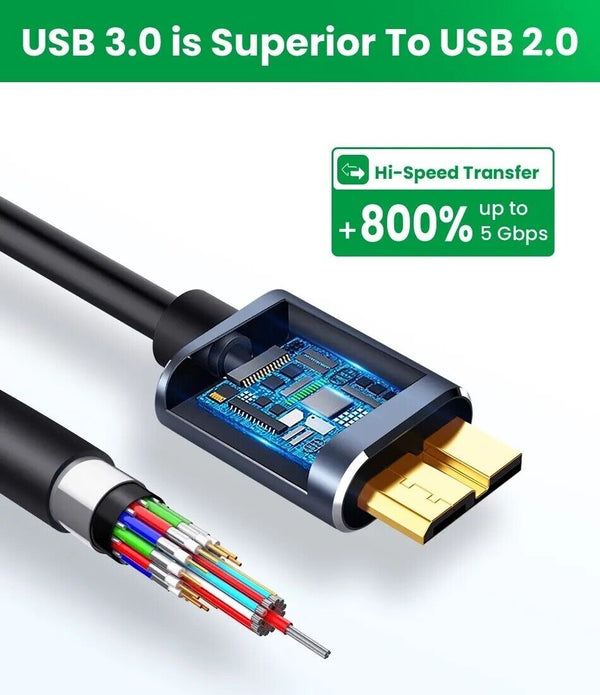 Micro B USB 3.0 5Gbps Type C Cable connector for external HDD Hard Disk - Chys Thijarah