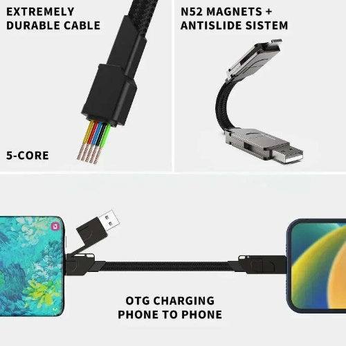 4 in 1 charging cable keychain multi charging cable for phones tablets laptops