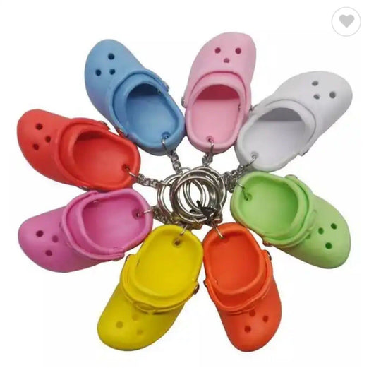 Floating Foam mini Croc Blue Pink Black EVA Shoe Keychain Sandal Keyring Gift - Chys Thijarah