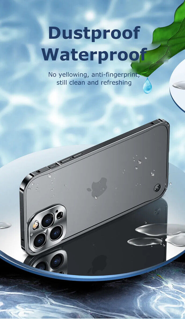 Aluminum Alloy Metal Frame Frosted Phone Case Magnetic For iPhone 14/15/15Max - Chys Thijarah