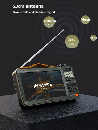 radio retro bluetooth portable speaker for kitchen office and travel