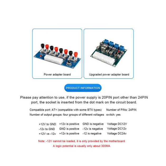HU-M28W Desktop Computer Power Adapter Board ATX Power Board Lead-out - Chys Thijarah