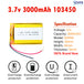 3.7V Lipo Li-Polymer Rechargeable Battery MP3, Camera, Recorder, Player, device - Chys Thijarah