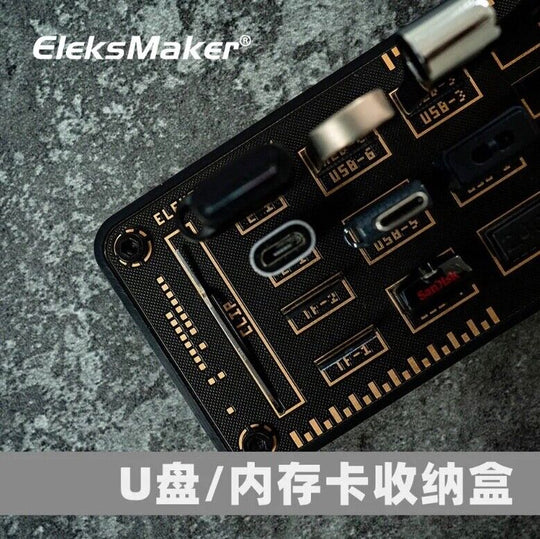 Eleksmaker Cyberpunk  Sd Memory cards Usb Sticks Holder station gadget Tray Dock - Chys Thijarah