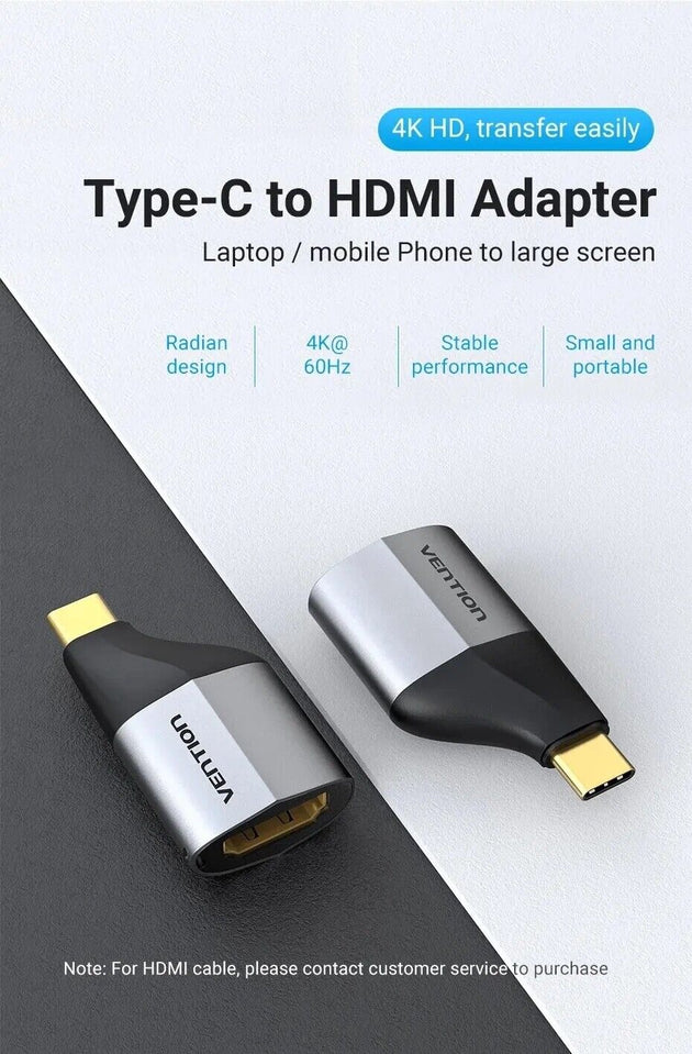 Vention USB C to HDMI 2.0 Adapter USB Type C HDMI Cable 4K Converter for MacBook - Chys Thijarah