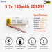 3.7V Lipo Li-Polymer Rechargeable Battery MP3, Camera, Recorder, Player, device - Chys Thijarah