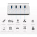 Aluminum Usb 3.0 Hub 4 Ports High Speed Multi Splitter Adapter Expander Laptop - Chys Thijarah