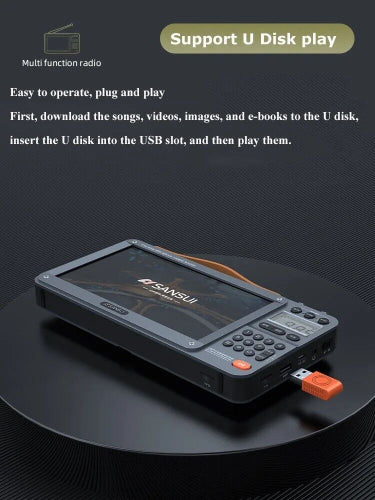 radio retro bluetooth compact desk speaker with MP3 playback support