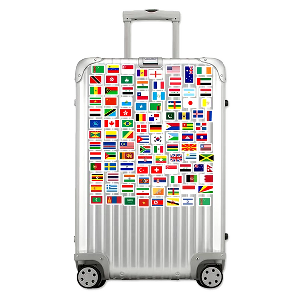 105 PCS National Flag Graffiti Stickers Kids Toys Travel Luggage  Waterproof PVC - Chys Thijarah