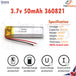 3.7V Lipo Li-Polymer Rechargeable Battery MP3, Camera, Recorder, Player, device - Chys Thijarah