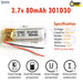 3.7V Lipo Li-Polymer Rechargeable Battery MP3, Camera, Recorder, Player, device - Chys Thijarah