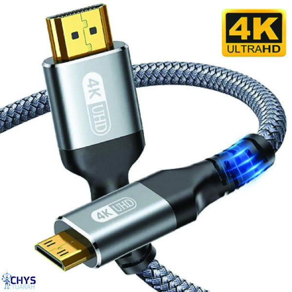 4k Ultra HD 1m Mini HDMI to HDMI High Speed Cable Gold Plated Ethernet Channel - Chys Thijarah