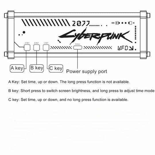 Eleksmaker EleksWFD Clock Retro PseudoFluorescent Tube Clock w Software - Chys Thijarah