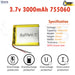 3.7V Lipo Li-Polymer Rechargeable Battery MP3, Camera, Recorder, Player, device - Chys Thijarah