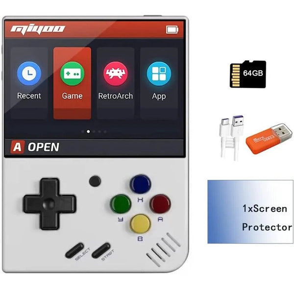 Miyoo Mini Plus 3.5 Inch IPS Handheld Retro 4Plrs Game Console 128GB 25K Games - Chys Thijarah