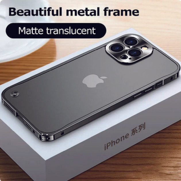 Aluminum Alloy Metal Frame Frosted Phone Case Magnetic For iPhone 14/15/15Max - Chys Thijarah