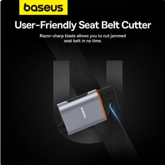 Baseus Car Safety Hammer Window Glass Breaker Emergency Escape Seat Belt Cutter - Chys Thijarah