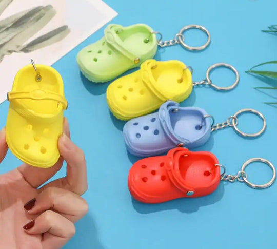 Floating Foam mini Croc Blue Pink Black EVA Shoe Keychain Sandal Keyring Gift - Chys Thijarah