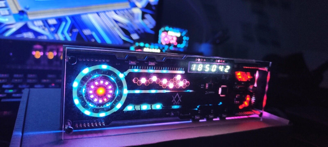 Cyberpunk RGB LED Light Digital Gaming Table Clock Display Accessory - Chys Thijarah