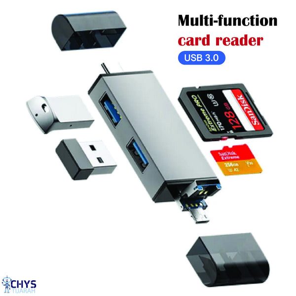 USB 3.0 7-in-1 Multi-Function Card Reader High-Speed Transfer SD/TF Card - Chys Thijarah