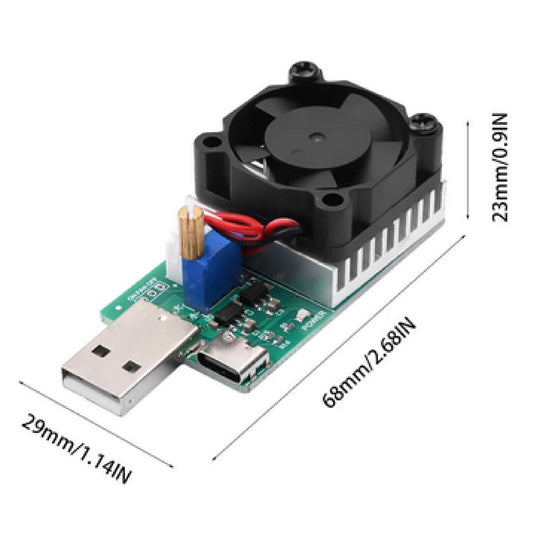 18W 22.5W 3A Load Tester Electronic Load Test Resistor Module with Cooling Fan - Chys Thijarah