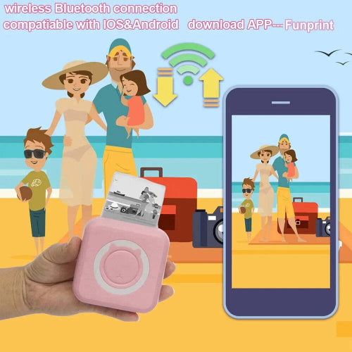 pocket thermal printer with FunPrint app for memo list and QR code printing