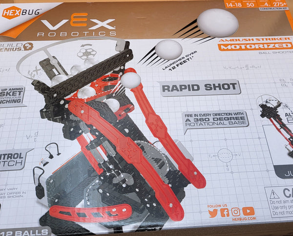 HexBug Vex Robotics Motorized Ambush Striker Rapid Shot Ball Shooter New in Box - Chys Thijarah