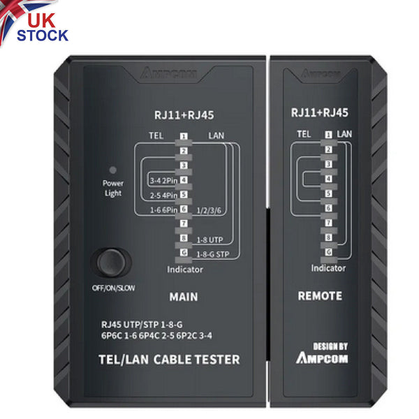 New Ethernet Network LAN Cat5e Cat6e RJ45 RJ11 RJ12 PC Cable Tester - Chys Thijarah