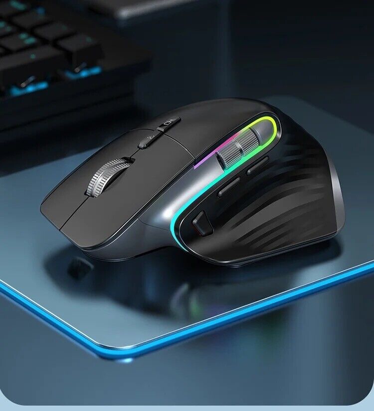 Multi-Device 2.4G Bluetooth 5.0 Wireless Mouse RGB Silent Gaming Mouse - Chys Thijarah