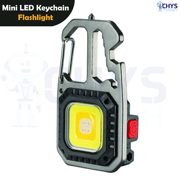 Mini LED Keychain Flashlight Type-C Portable Rechargeable Torch Work Lamp - Chys Thijarah
