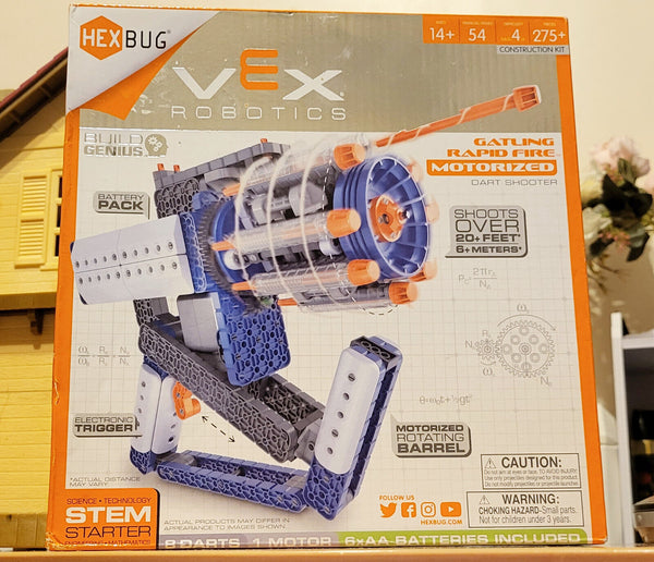 HEXBUG VEX ROBOTICS GATLING RAPID FIRE MOTORIZED DART SHOOTER 275 pieces Age 14+ - Chys Thijarah