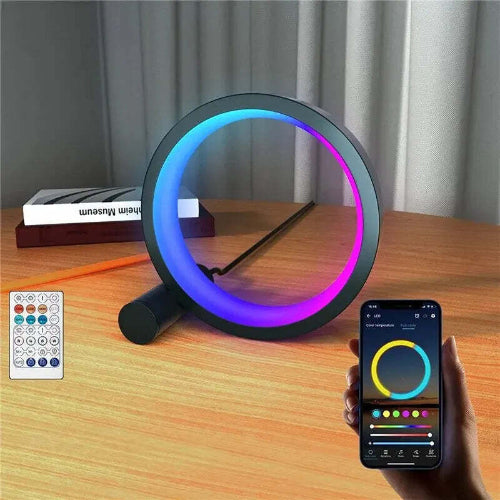 smart LED desk lamp RGB light gaming desk decor night with remote control