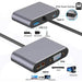 USB C Hub 4 in 1 Type C 3.0 Adapter to 4K HDMI HDTV VGA USB 3.0 PD for MacBook - Chys Thijarah